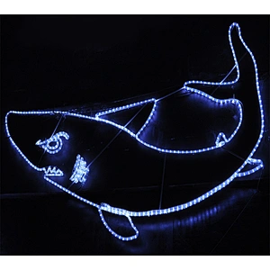 210*120cm 2D shark motif light for outdoor decoration light