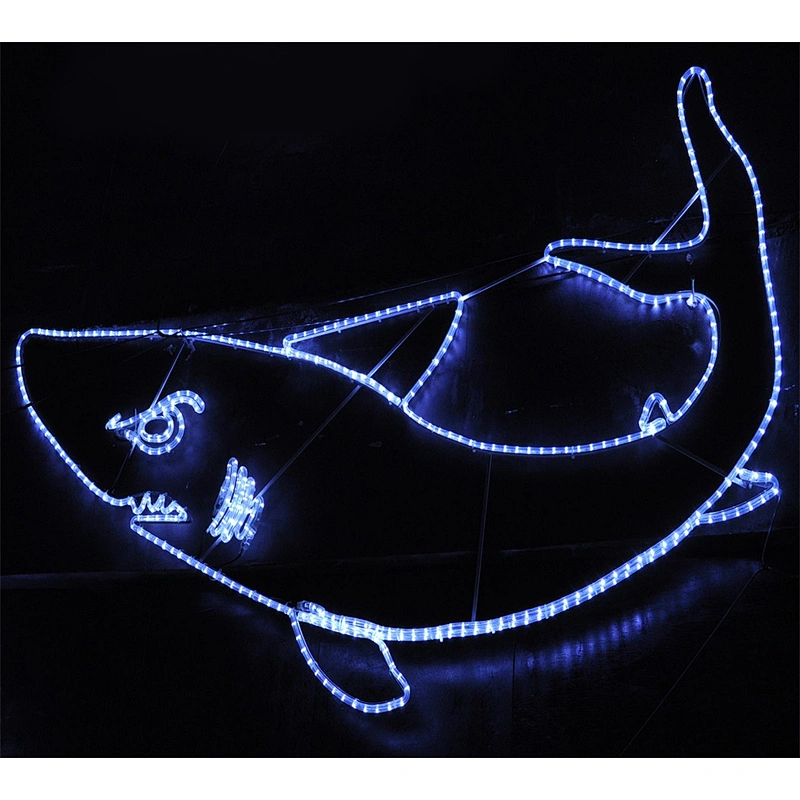 210*120cm 2D shark motif light for outdoor decoration light