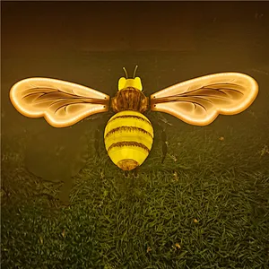 Outdoor waterproof Simulation luminous Little bee   ground Park Landscape Courtyard ornament Decoration wholesale Led  Light