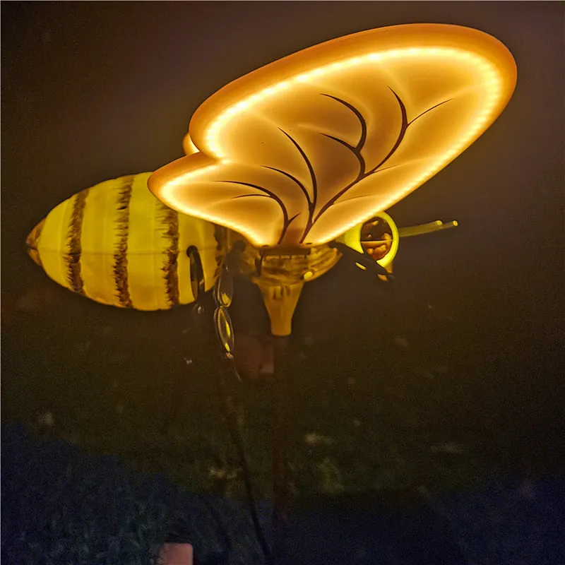 Outdoor waterproof Simulation luminous Little bee   ground Park Landscape Courtyard ornament Decoration wholesale Led  Light