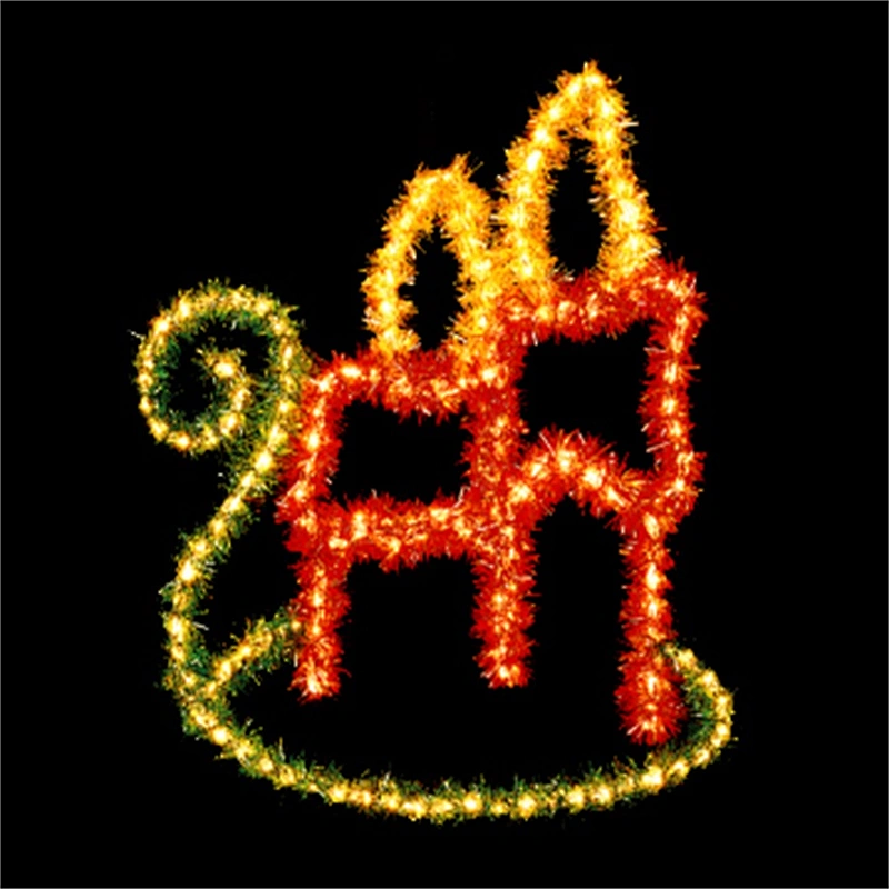 2D  Ramadan  Candles burn  Outdoor waterproof landscape decoration  led motif light