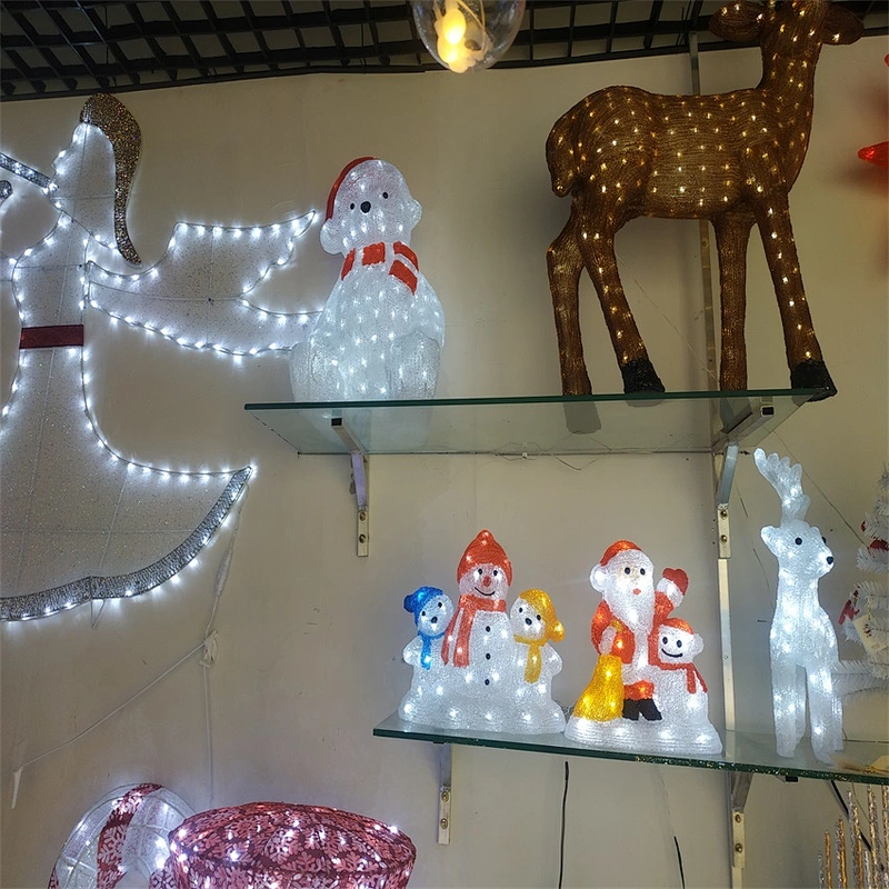 2018 hot sale acrylic animal sculpture deer motif light Christmas light High Quality Deer Motif Light Christmas Light