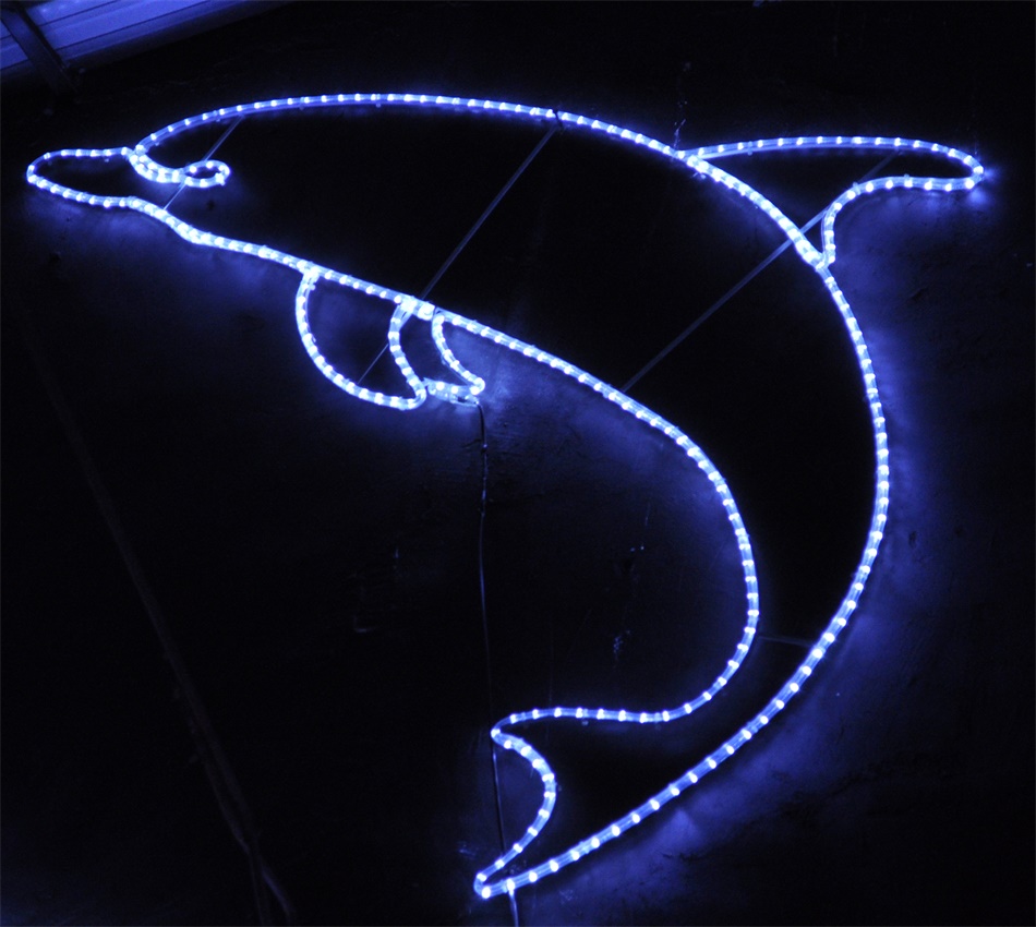 210*120cm 2D shark motif light for outdoor decoration light