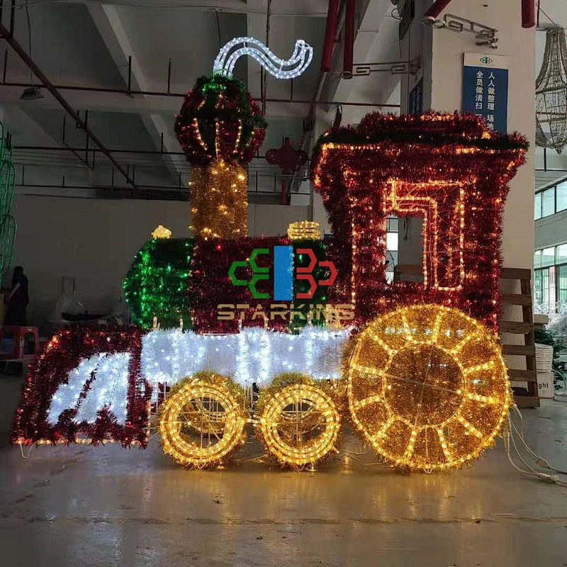 New Design Outdoor Christmas Train Yard Decoration Lights