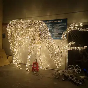 3m  LED Christmas Holiday landscape decorations   luminescence  Reindeer  cow horse  String Deer Lights Motif Light
