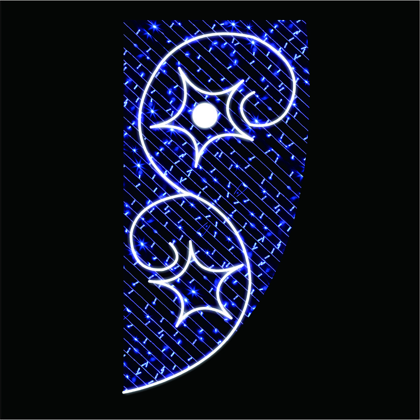 Hot sale Custom commercial 2d outdoor LED string pole star rope christmas decoration motifs cross street Light