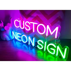 2D Customizable luminous The coffee shop signature decoration removable  Decorations  Acrylic Letter   Led Neon Sign light