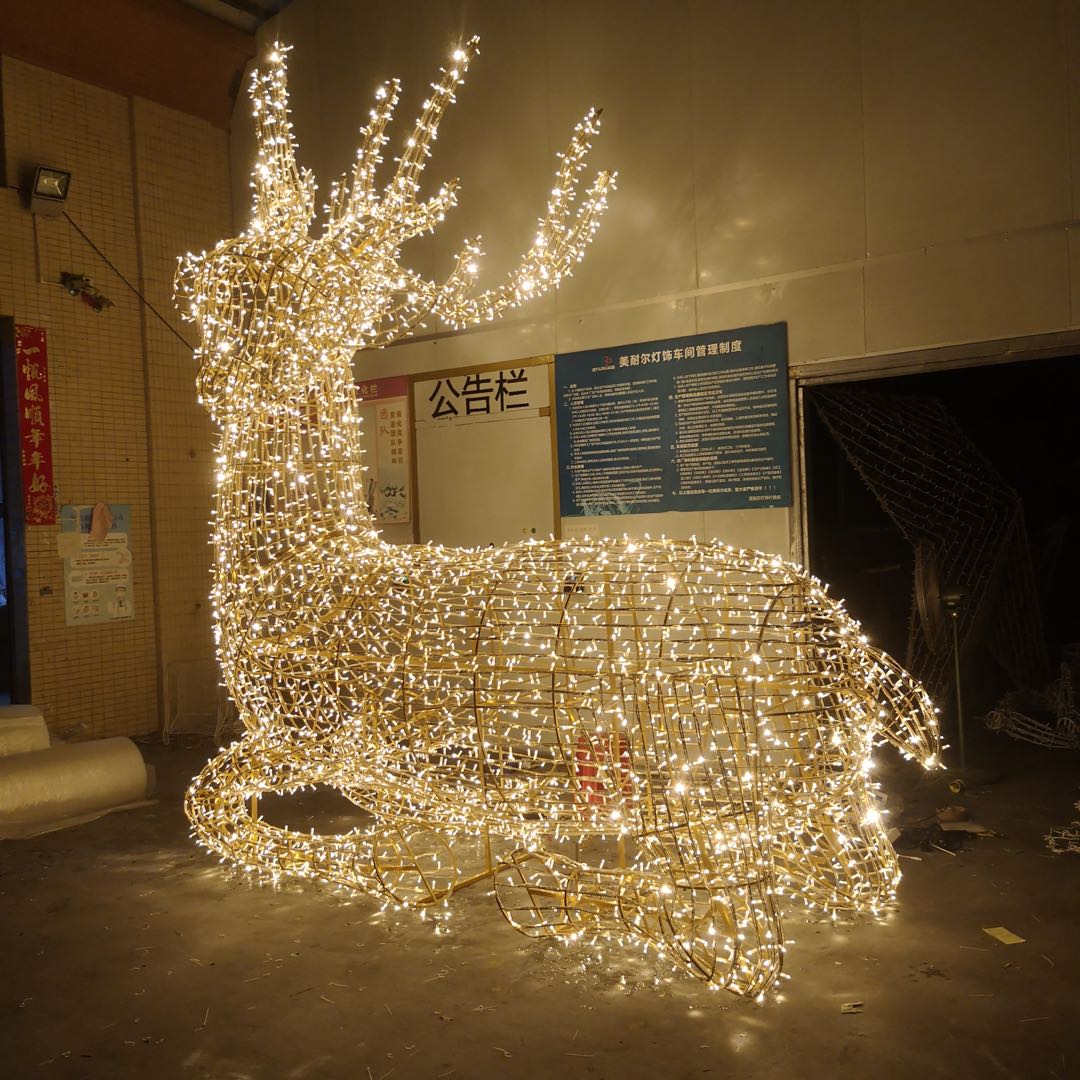 3d LED Christmas Reindeer Outdoor waterproof luminescence  String Deer Lights Motif Light