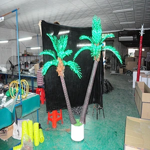 Factory price 4.5meters Large outdoor artificial trees led coconut palm tree light