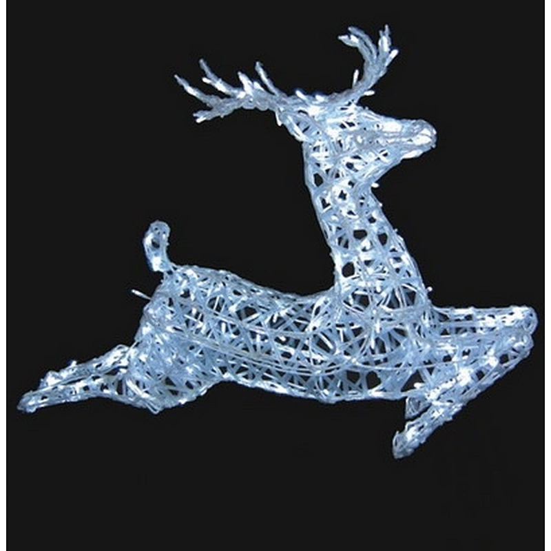 copper wire LED Christmas Reindeer Sled  String Deer Lights Motif Light