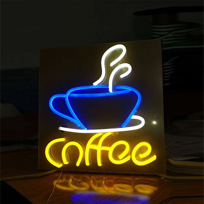 2D Customizable luminous The coffee shop signature decoration removable  Decorations  Acrylic Letter   Led Neon Sign light