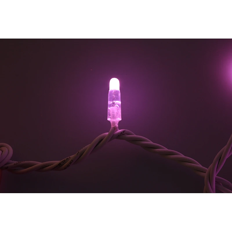 New item 360 degree glow 10m-100led  pink rubber wire led string light Christmas star twinkle lights tree lights