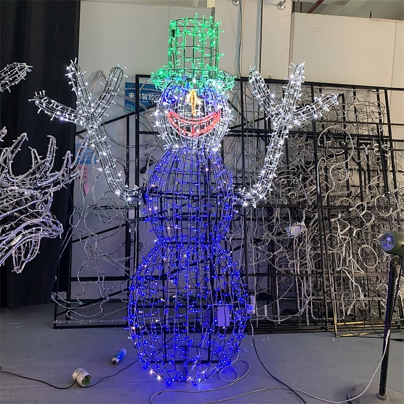 3D snowman motif light 2.5m height LED Christmas motif light