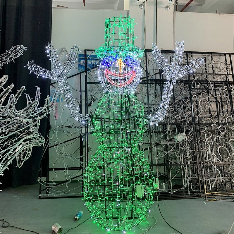 3D snowman motif light 2.5m height LED Christmas motif light