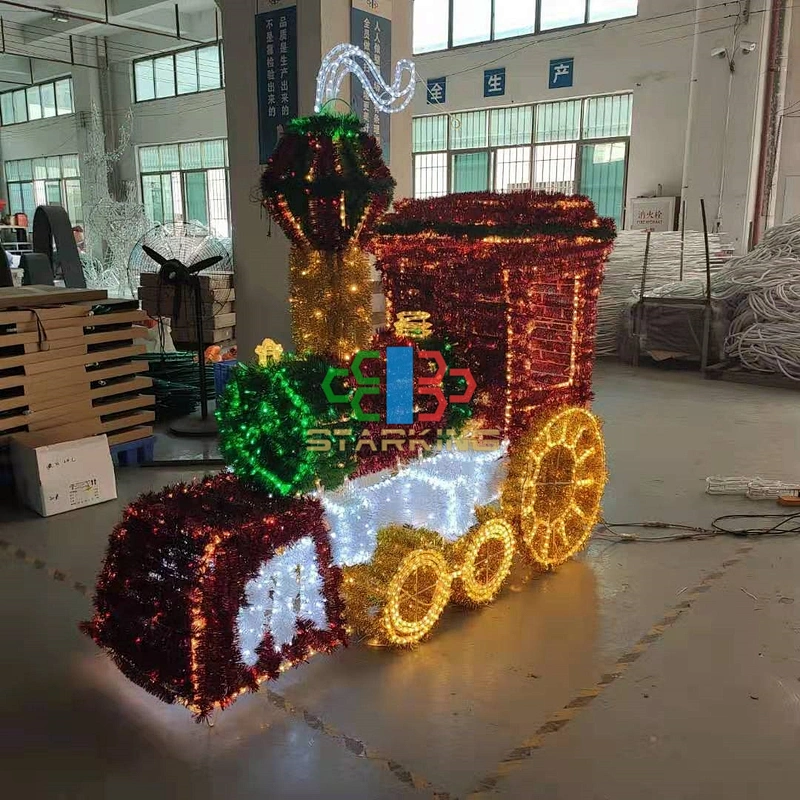 New Design Outdoor Christmas Train Yard Decoration Lights