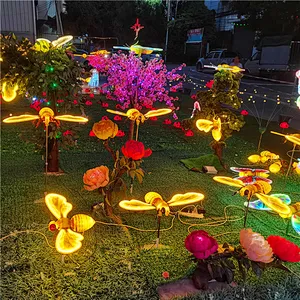 Outdoor waterproof Simulation luminous Little bee   ground Park Landscape Courtyard ornament Decoration wholesale Led  Light