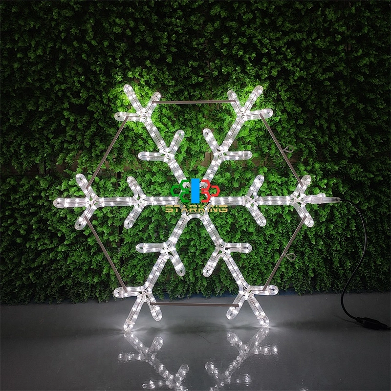 90cm snowflakes motif light orange flexible rope motif light  Christmas Halloveen festival decoration light