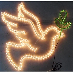 Factory  wholesale outdoor holiday  decoration luminous white pigeon bird pattern color can be customized LED motif light