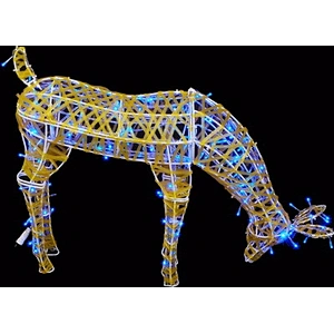 copper wire LED Christmas Reindeer Sled  String Deer Lights Motif Light