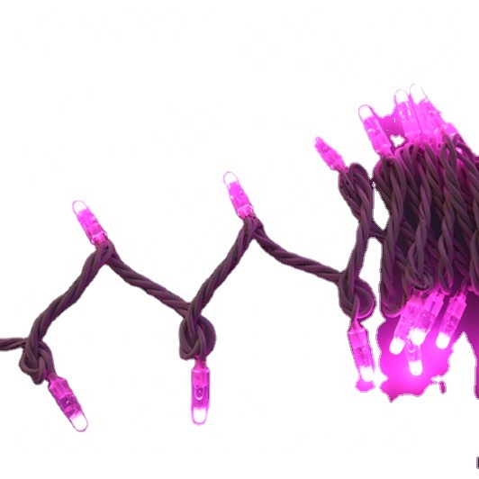 New item 360 degree glow 10m-100led  pink rubber wire led string light Christmas star twinkle lights tree lights
