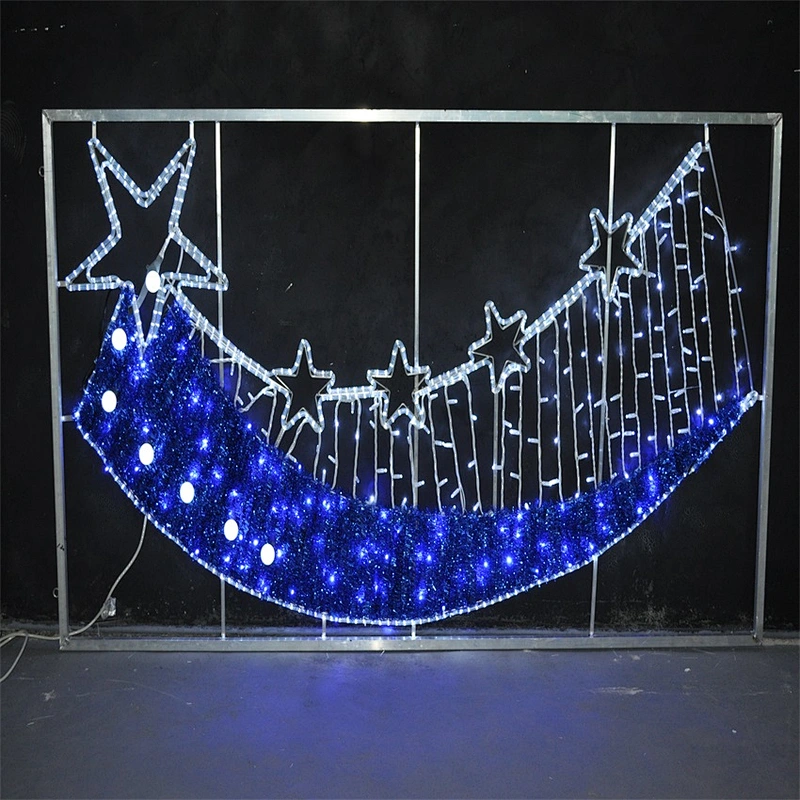 2D reindeer with gift box motif light LED Christmas motif light 600*120cm led street light