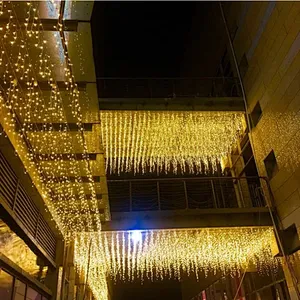 Outdoor waterfall cascading LED falling tree drop fairy lights for wedding Christmas tree decoration