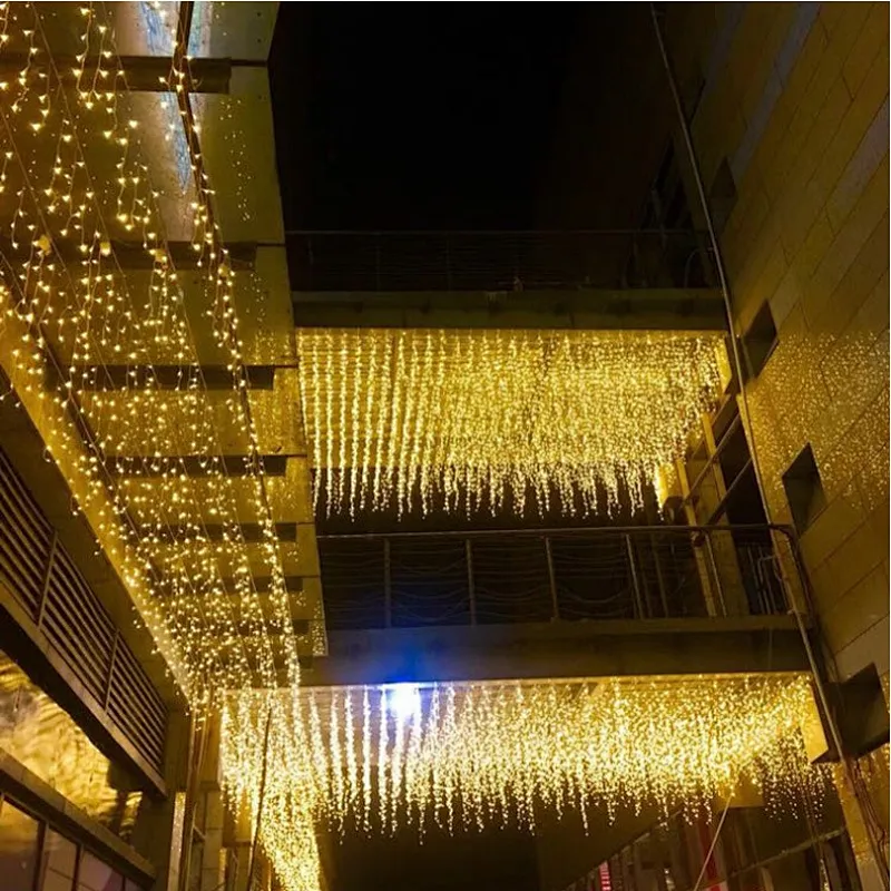 Outdoor waterfall cascading LED falling tree drop fairy lights for wedding Christmas tree decoration