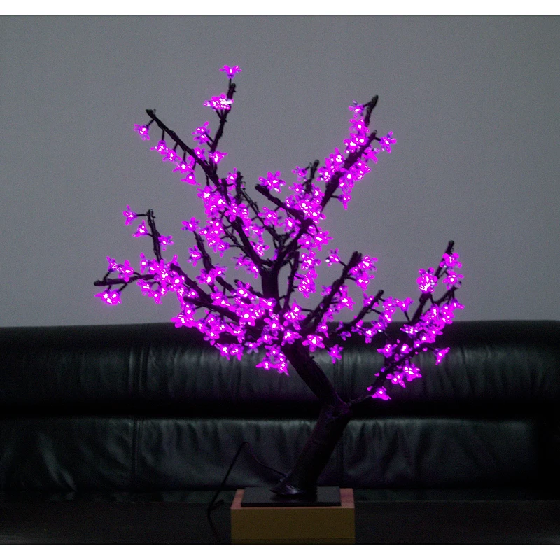 High quality Led artificial cherry blossom decoration flower artifical tree indoor plant light