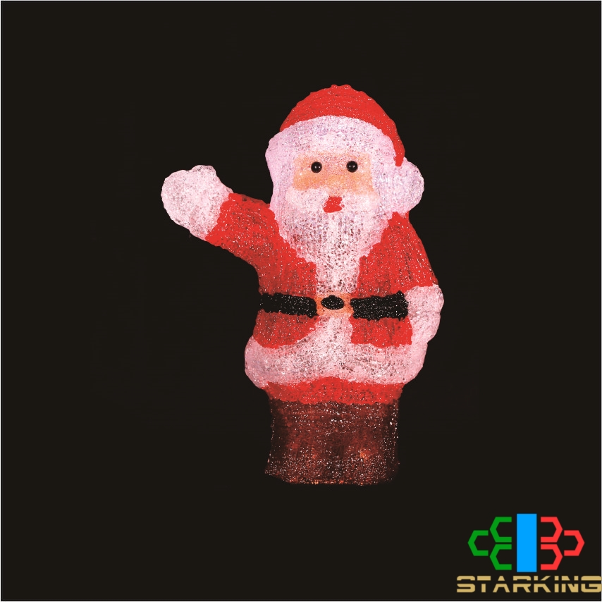 Outdoor 3D Christmas Decorations Santa LED Sculpture Motif Light