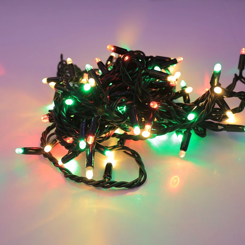 Red Led String Lights IP65  Christmas Decoration Led String Fairy Lights 10 m-100 led  rubber Cable wire