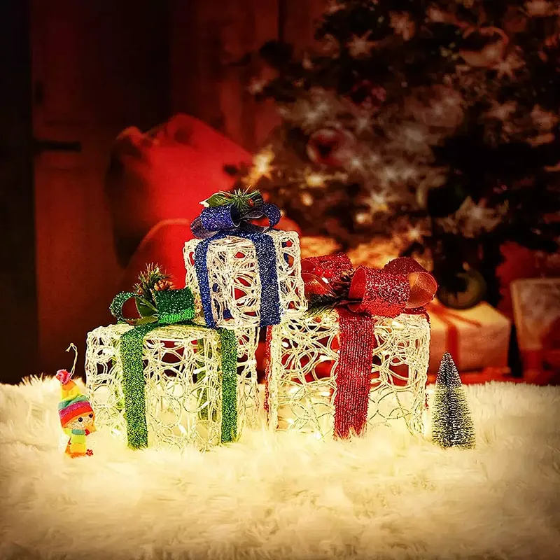 3d Motif Gifts Box Led Light