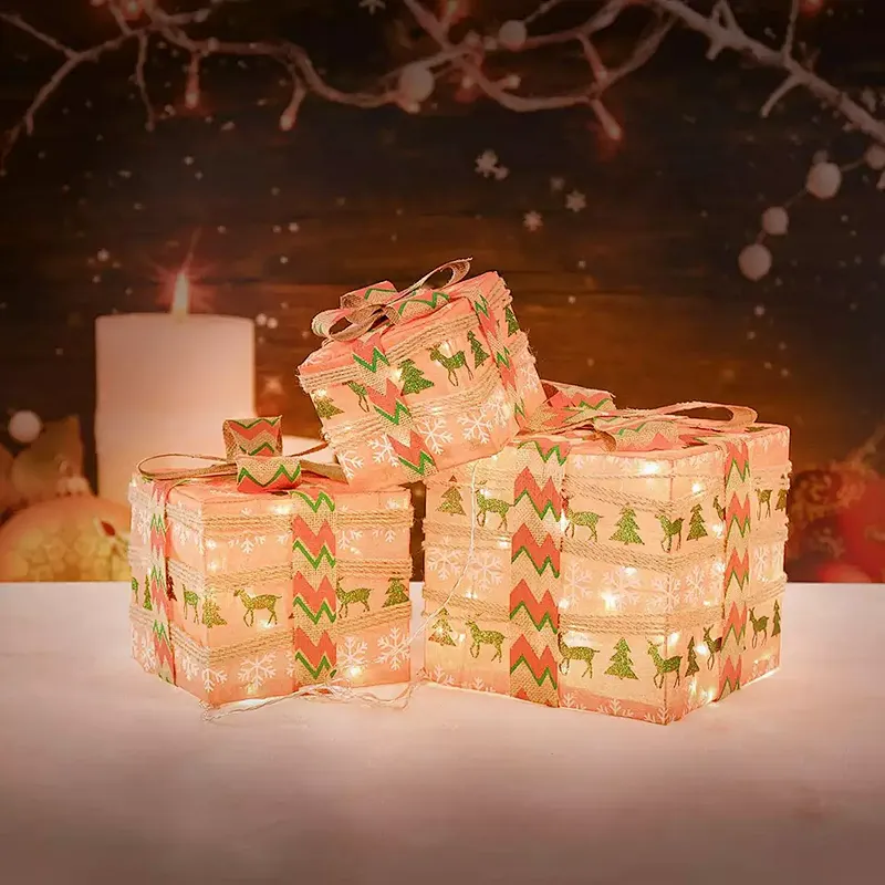 3d Motif Gifts Box Led Light