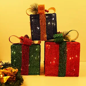 3d led christmas gift box motif lights