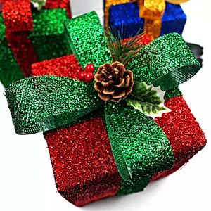 3d led christmas gift box motif lights