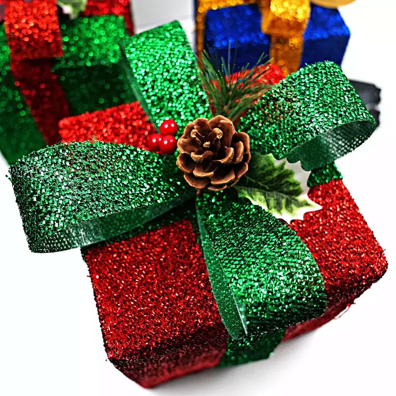 3d led christmas gift box motif lights