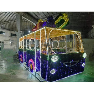 3D Bus Christmas Gift Box decorative light