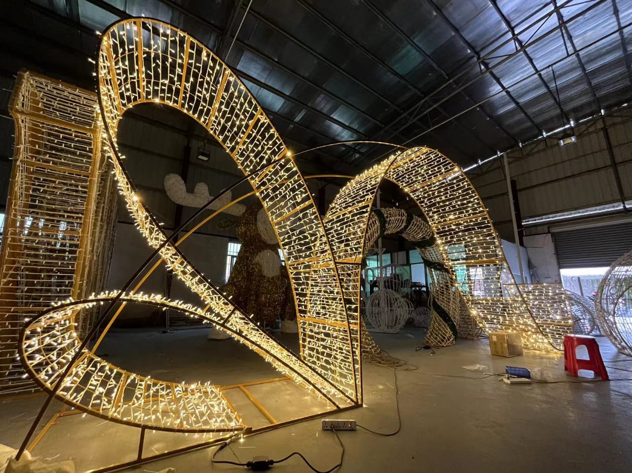 STARKING Customize flourish ornament Motif Decoration Large Light Led Project Giant Holiday String Outdoor Christmas