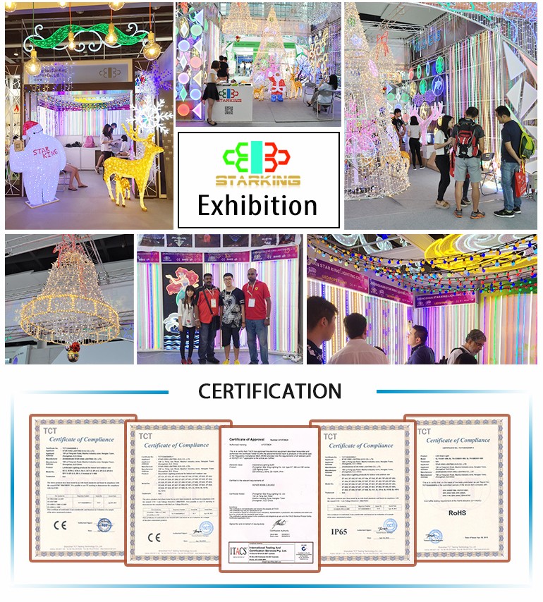 STARKING Customize flourish ornament Motif Decoration Large Light Led Project Giant Holiday String Outdoor Christmas