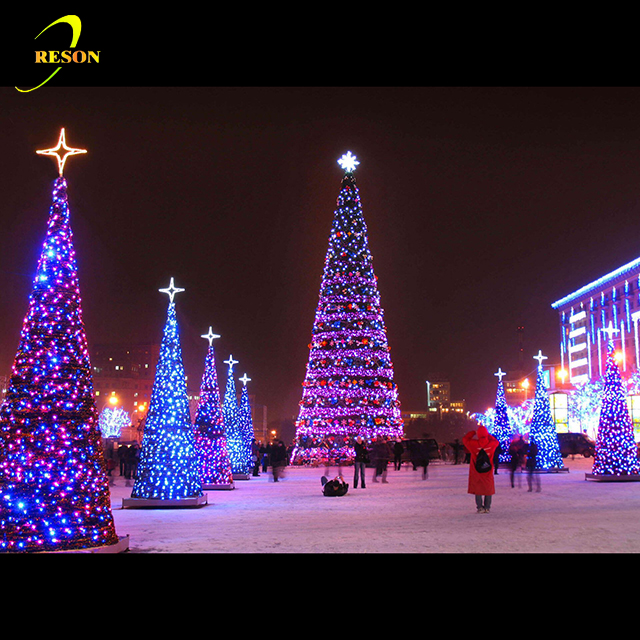 New Year Luxury Decoration Trees Commercial Giant Artificial Outdoor Christmas Trees