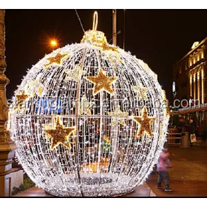 Hot sale Outdoor String LED Light 3D Tower Motif Holiday Christmas Tree Ball Light