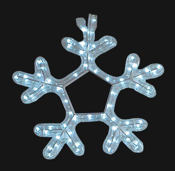 Cold white monochromatic  2D snowflake  dreamy flashing motif light waterproof decoration light