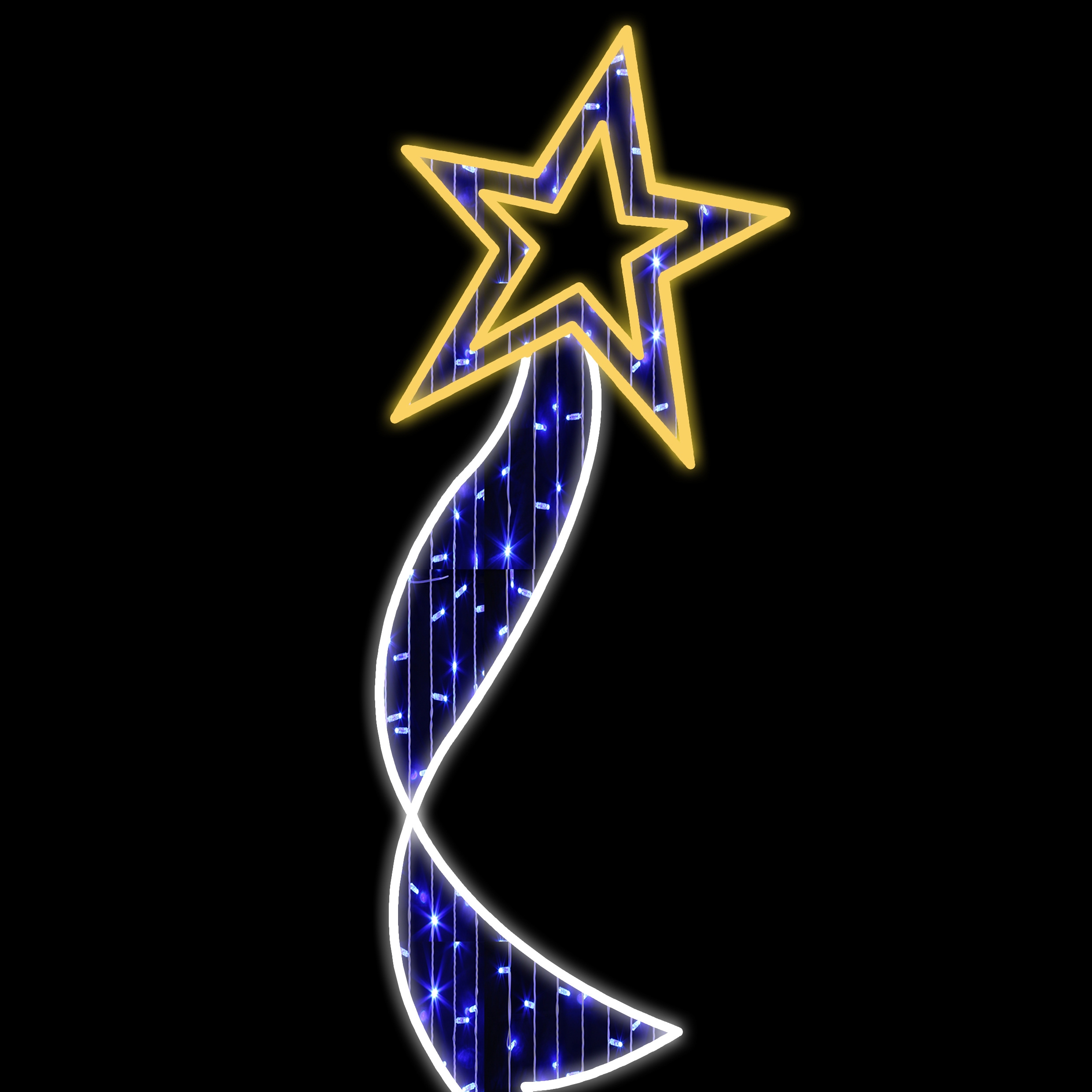 Star simple style New popular custom Xmas Decoration For Christmas  Outdoor Pole Street Motif light