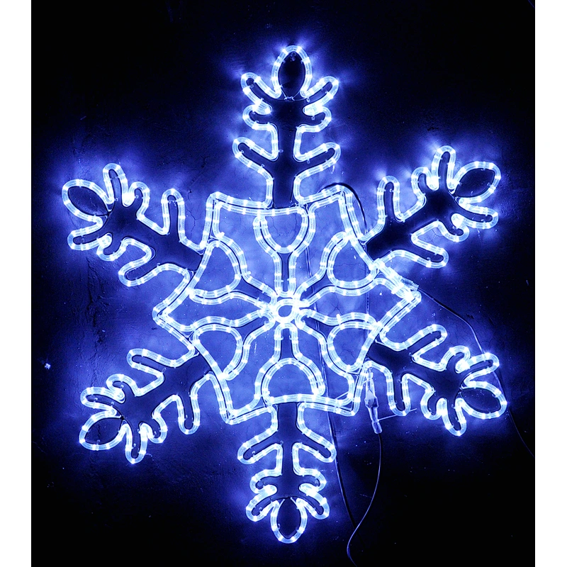 Cold white monochromatic  2D snowflake  dreamy flashing motif light waterproof decoration light