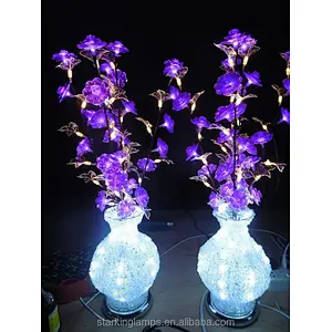 Indoor hanging basket potted flower simulation luminous decoration led motif light