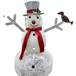 3D deer white light  New Year Christmas ornaments LED Sculpture motif light landscape customized  luminous decoration