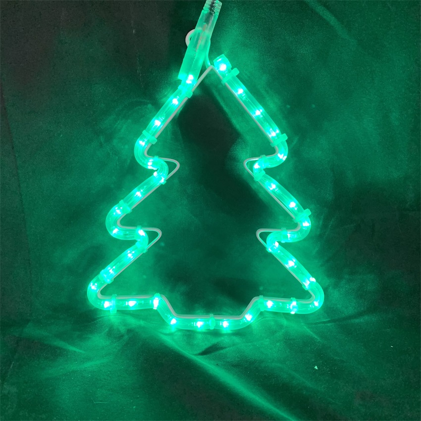 Customizable Small size  2D hanging LED  Miniature Christmas tree  motif light  for  Christmas holiday  Indoor and outdoor