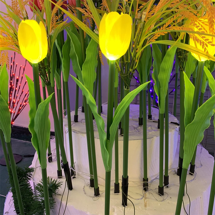 Outdoor waterproof Simulation flower Durable material benefit Park Landscape Courtyard Decoration Led  Light