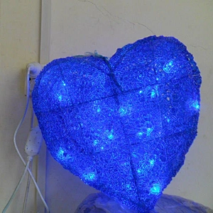 3D  The heart shape festival Christmas decorations ornament scurpture Christmas  bell eposy   LED motif light
