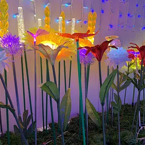Artificial rice wheat  Garden courtyard landscape home pathway decoration waterproof  wholesale led Simulation Flower lights