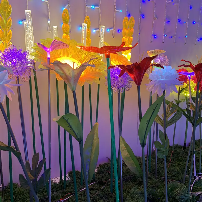 Artificial rice wheat  Garden courtyard landscape home pathway decoration waterproof  wholesale led Simulation Flower lights